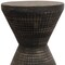 Homeroots 22" Black Distressed Solid Wood Round Drum End Table 634154 - alternate 8