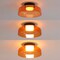 Jonathan Y Kalmar 12" Modern Minimalist Iron/Glass Dimmable Integrated LED Flush Mount, Orange/Black JYL7153A - alternate 12
