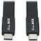 Tripp Lite USB C CABLE FLAT USB 3.1 GEN2 10GBPS M/M THUNDERBOLT 3 BLACK 3FT U420-003-G2-FL - alternate 1