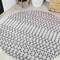 Jonathan Y Ourika Moroccan Geometric Textured Weave Cream/Black 5 ft Round Indoor/Outdoor Area Rug SMB108I-5R - alternate 1