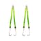 Mytee Products 3 inx48 in VBridle Tow Straps w/J Hook, Hi-Viz Green Polyester Webbing, 5400 lbs, 2PK VStrap-0348Jx2 - alternate 1
