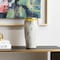 Homeroots 14" Gray Ivory And Gold Modern Abstract Ceramic Table Vase 574215 - alternate 7