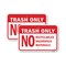 Signmission Trash Only No Recyclables Hazardous Materials, 12'' X 18'' 2 Signs, Heavy Gauge Aluminum, 2PK A-1218-2PACK-24704 - alternate 1