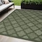 Homeroots 5' X 7' Dark Green And Light Green Trellis Indoor Outdoor Area Rug 545229 - alternate 9