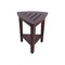 Homeroots Compact Teak Corner Shower Outdoor Bench With Shelf In Brown Finish 376687 - alternate 7