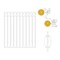 Nuvo Iron 45-in W x 46-in H Glossy Wht Coral Gate 48-in W Opening Self Close Hardware W/Dbl Side Handle ICG04546GW - alternate 8