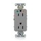 Leviton DPl HG/IG Rec 15A 125V Self-Gr Gry D8200-IGG - alternate 1