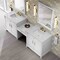 James Martin Vanities Bellshire 96" Dual Vanity Set w/24" Make-Up Counter, Bright White w/3 cm Ethereal Noctis Silestone T 660-VMC96-BW-3ENC - alternate 5