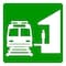 Sign Solutions Usa Light Rail Train Station (Symbol), 30 in W x Square, Aluminum Sign DUS10DWT3030I3-8 - alternate 1