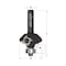 Cmt ROUNDOVER BITS WITH INSERT KNIVES D=1/2inx1/8in (R=1/8in) S=1/4in 661.031.41 - alternate 4
