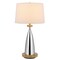 Homeroots 31" Brown Metal Geometric USB Table Lamp With White Empire Shade 524742 - alternate 6