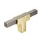 Amerock Urbanite 2-5/8 in 67 mm Length Brushed Gold/Black Chrome Cabinet Knob BP67BGLBCR - alternate 1