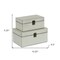 Homeroots Set of Two Off White Solid Wood Box With Lid, 2PK 489395 - alternate 7
