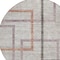 Homeroots 8' Taupe Charcoal And Copper Round Geometric Washable Indoor Outdoor Area Rug 588346 - alternate 8