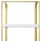 Homeroots 71" White Stainless Steel and Wood Three Tier Etagere Bookcase with A Drawer 544737 - alternate 9