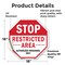 Signmission Stop Restricted Area Authorized Per, 18 Inch X 18 Inch, Vinyl Decal OC-D-18-273 - alternate 4