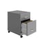 Space Solutions 14.25 in W 2 Drawer Mobile Vertical File Cabinet W/ Accessory Drawer, Arctic Silver 25938 - alternate 8