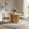 Homeroots 46" Natural Solid Wood Three Leg Base Round Top Dining Table 720688 - alternate 5