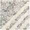 Daltile Pebble Oasis Natural Stone Striped Pebble Mosaic 11in x 11in in Tumbled Coal, 11PK PB33STRPPBLMSTM - alternate 8