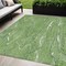 Homeroots 5' X 8' Green Blue And Ivory Abstract Washable Indoor Outdoor Area Rug 601051 - alternate 1
