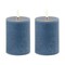 Homeroots Set of Two Blue Flameless Pillar Candles, 2PK 633851 - alternate 5