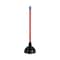 Boardwalk Toilet Plunger, 18in Plastic Handle, 5.63in dia, Red/Black BWK09201EA - alternate 1
