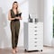 Simple Deluxe 7 Drawer Chest, Storage Cabinet Dressers with Wheels, Dressers Storage Cabinets, Dresser Mobile Cab 3A88CHEST7C01WHT - alternate 1