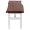 Amerihome Acacia Live Edge 46 inch Bench - White AWLEB46W - alternate 5