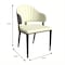 Leisuremod Aria Modern Dining Chair in Leather and Iron Legs with Curved Back in Grey, 4PK AC45GR4 - alternate 10