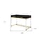Homeroots 48" Black Clear and Gold Wood Acrylic and Stainless Steel Writing Desk With Two Drawers 543747 - alternate 18
