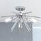 Vaxcel Estelle 3-Light 17 in W Polished Nickel Mid-Century Modern Sputnik Semi Flush Ceiling Fixture C0163R - alternate 9
