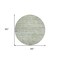 Homeroots 8' Artichoke Green And Ivory Round Striped Washable Indoor Outdoor Area Rug 604514 - alternate 8