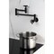 Kingston Brass Wall Mount Pot Filler Faucet with Knurled Handle, Matte Black KS8100RKX - alternate 6
