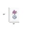 Homeroots 24" x 16" Blue and White Happiness Floral Vase Canvas Wall Art 399084 - alternate 4