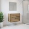 Homeroots 24" Natural Wood Floating Bathroom Vanity With White Sink And Two Drawers 624087 - alternate 5