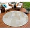 Homeroots 8' Ivory Beige And Gray Round Geometric Washable Indoor Outdoor Area Rug 613219 - alternate 1