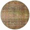 Homeroots 8' Artichoke Green And Hot Pink Round Floral Washable Indoor Outdoor Area Rug 605737 - alternate 7