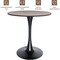 Leisuremod Bristol 27 in Round Dining Table - MDF Wood Top with Black Iron Pedestal Base BTBL-27DBR - alternate 7