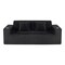 Homeroots 76" Black Corduroy Sofa With Toss Pillows 723785 - alternate 1