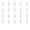 Bulbrite Krystal Touch 25W Dimmable Clear B8 Torpedo Krypton Bulbs, Candelabra E12 Base, 2700K, 20PK 861143 - alternate 1