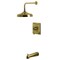 Kingston Brass Single-Handle Pressure Balanced Tub and Shower Faucet, Antique Brass KB6143DL - alternate 1