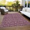 Homeroots 9' X 12' Merlot Mauve And Ivory Floral Washable Indoor Outdoor Area Rug 581904 - alternate 9