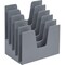 Acrimet 5 Section Incline File Sorter Desk Organizer Rack for Office Desktop Plastic Silver Color 225.4 - alternate 1