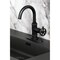 Kingston Brass One-Handle 1-Hole Bathroom Faucet with Knurled Handle, Deck Plate, and Push Pop-Up Drain KSD2210RKX - alternate 6