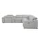 Homeroots Light Gray Italian Leather Power Reclining U Shaped Six Piece Corner Sectional With Console 476589 - alternate 8