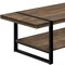 Homeroots 47" Brown And Black Wood Coffee Table With Shelf 489961 - alternate 10