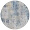Homeroots 8' Denim Blue And Sky Blue Round Abstract Washable Indoor Outdoor Area Rug 587868 - alternate 8