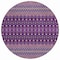Homeroots 8' Purple Pink And Yellow Round Tribal Washable Indoor Outdoor Area Rug 582586 - alternate 9