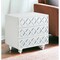 Homeroots 24" Clear And White Wood Mirrored End Table With Three Drawers 544099 - alternate 9