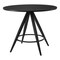 Homeroots 37" Black Wood and Steel Round Top Dining Table 557693 - alternate 7